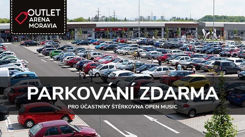 Bezpłatny parking w Outlecie dla uczestników ŠTĚRKOVNA OPEN MUSIC