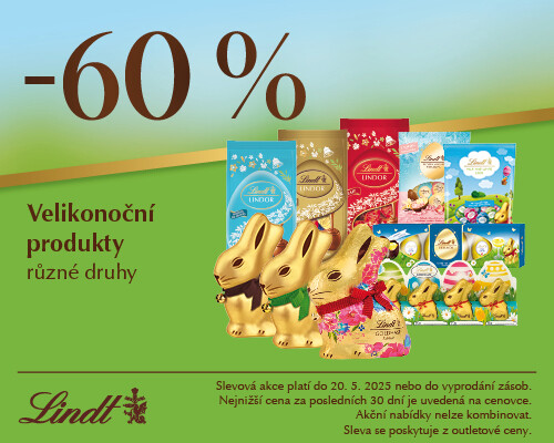 EXTRA sleva 60 % na Velikonoční produkty