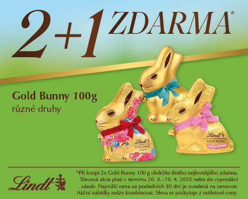 EXTRA akce 2+1 Gold bunny 100g