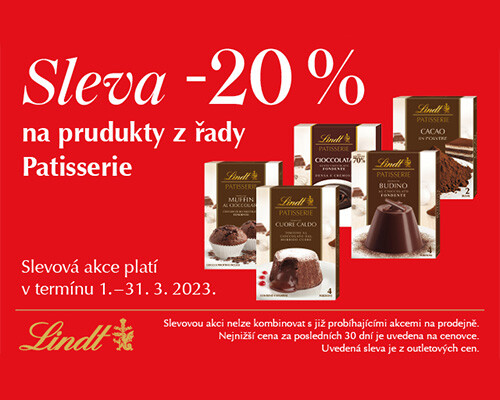 Extra sleva 20 % na produkty z řady Patisserie