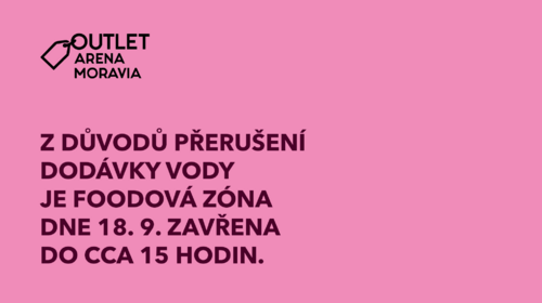 Odstávka vody v OAM