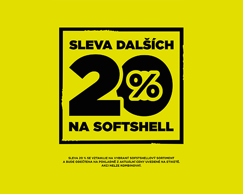 EXTRA sleva 20 % na veškerý softshell