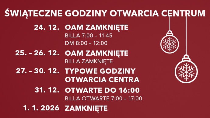 novinka oteviraci doba Vanoce 25 PL